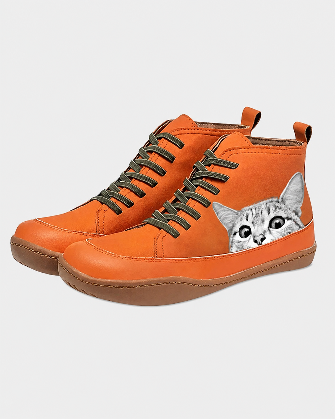 Mina | Sneakers Alte Impermeabili con Stampa Gatto