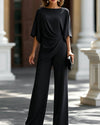 Gabriella | Completo Blusa Drappeggiata e Pantalone Ampio