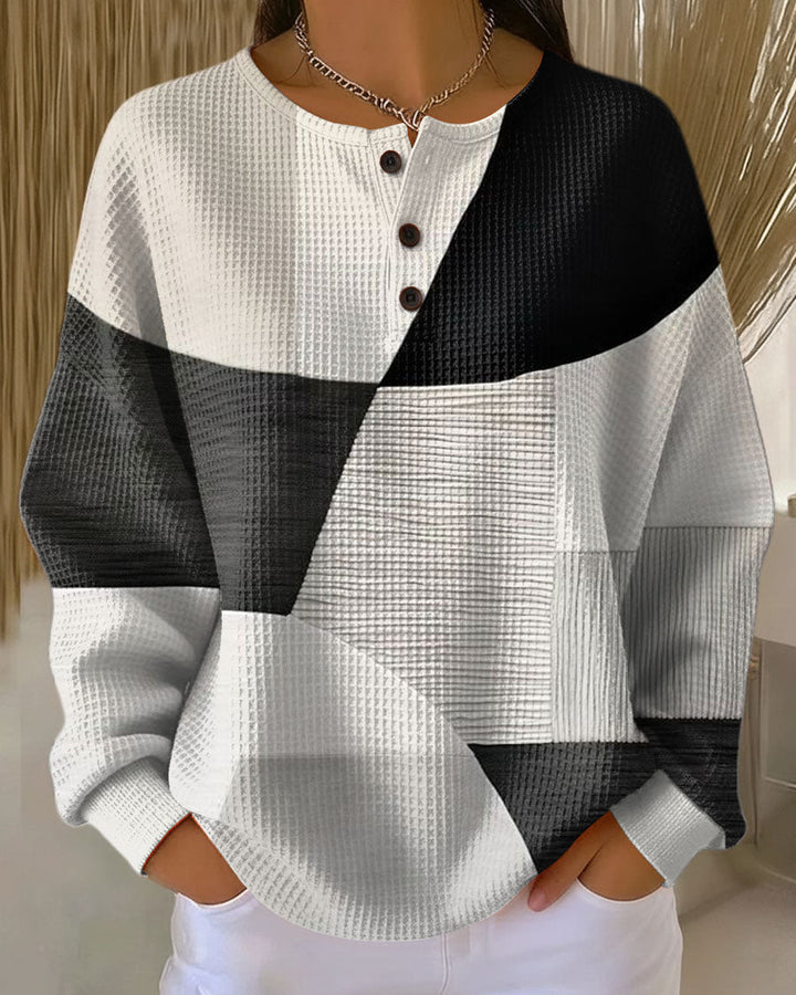 Ornella maglione waffle Grigio