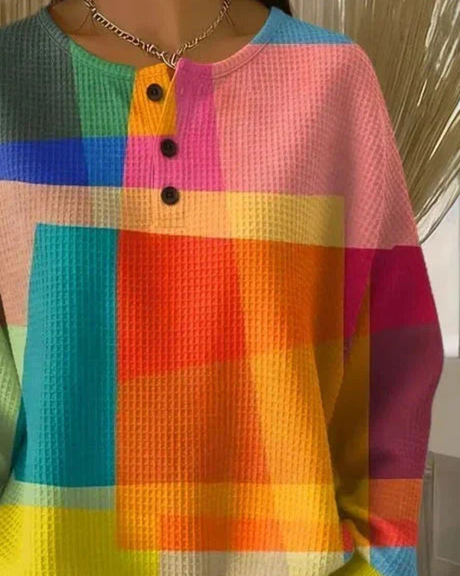 Ornella Multicolore dettaglio scollo