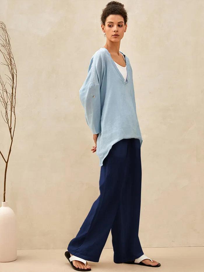 Pantaloni classici in lino al 100% LYON