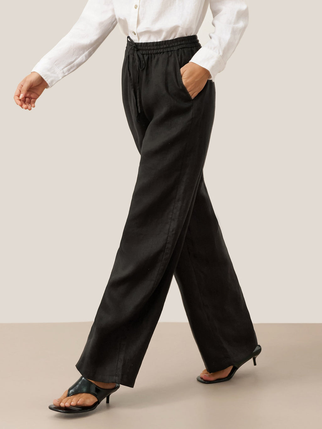 Pantaloni classici in lino al 100% LYON