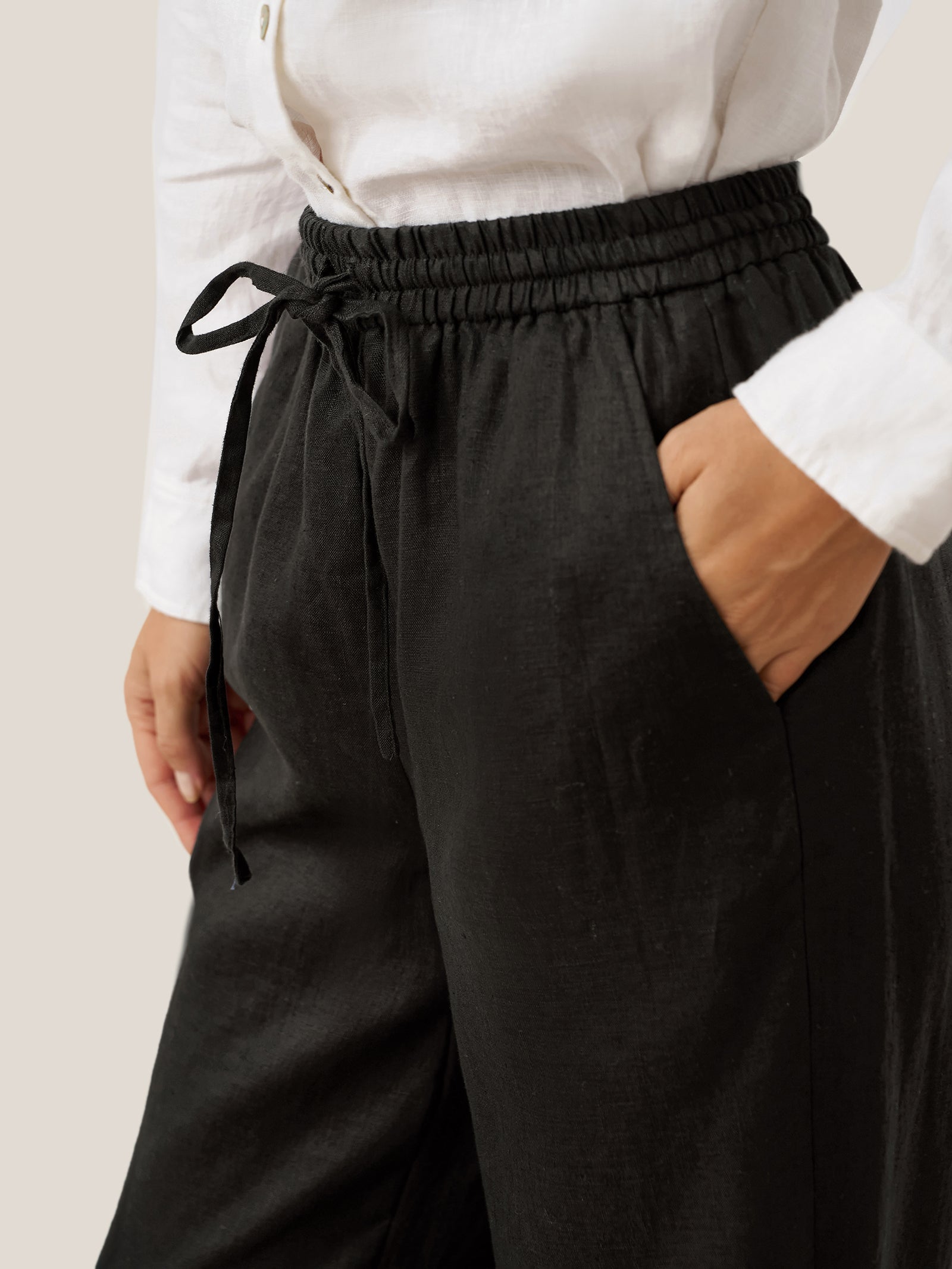 Pantaloni classici in lino al 100% LYON