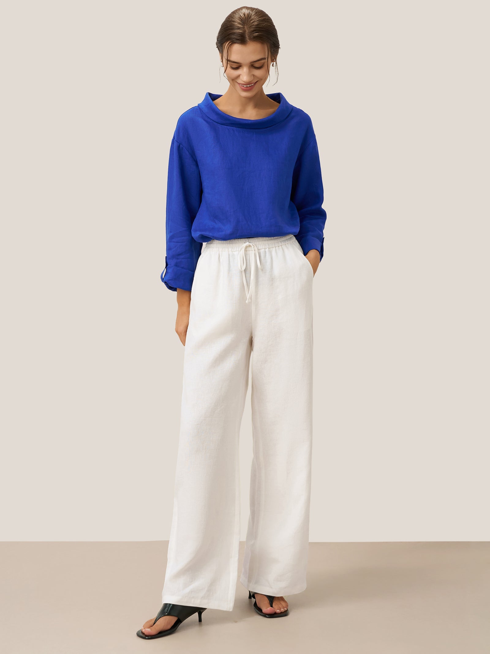 Sofia | Pantaloni Classici in Lino