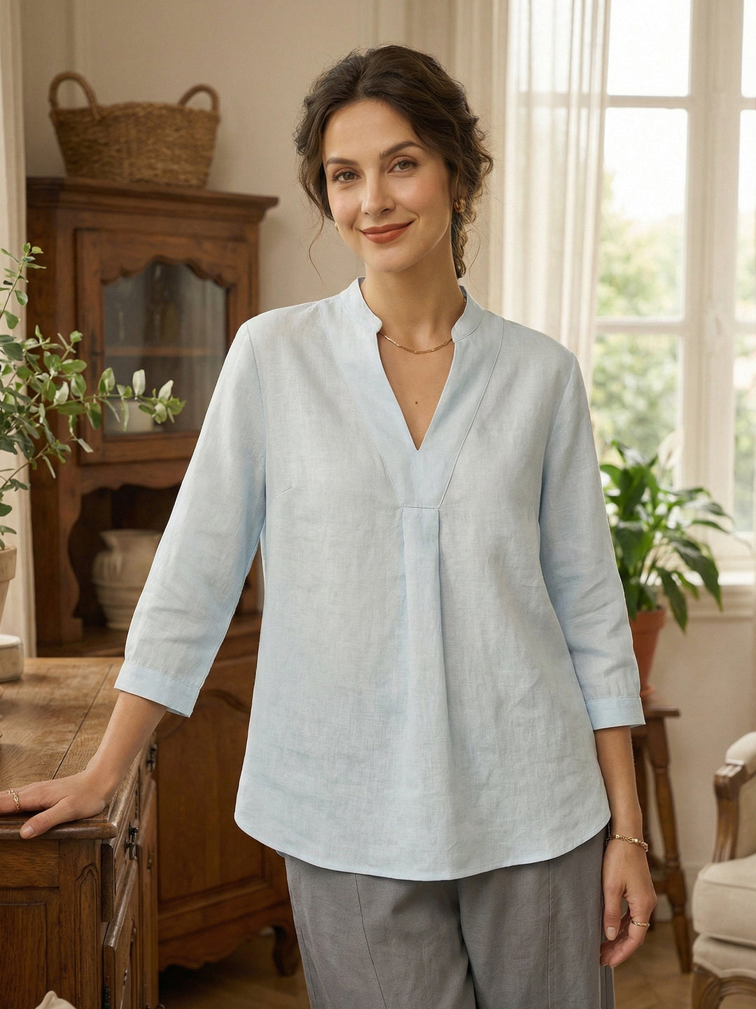 Joanna | Camicia Classica in Lino