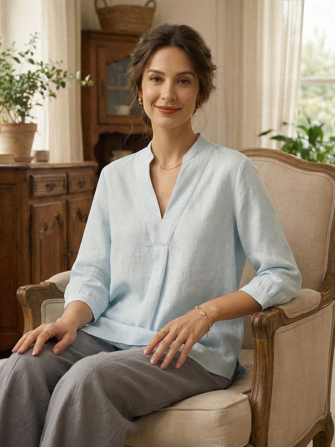 Joanna | Camicia Classica in Lino