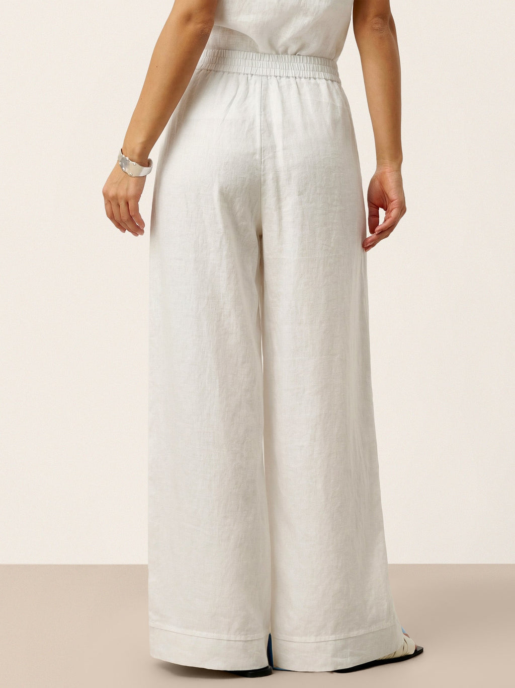 Beatrice | Pantaloni Rilassati in Lino con Pieghe Scolpite