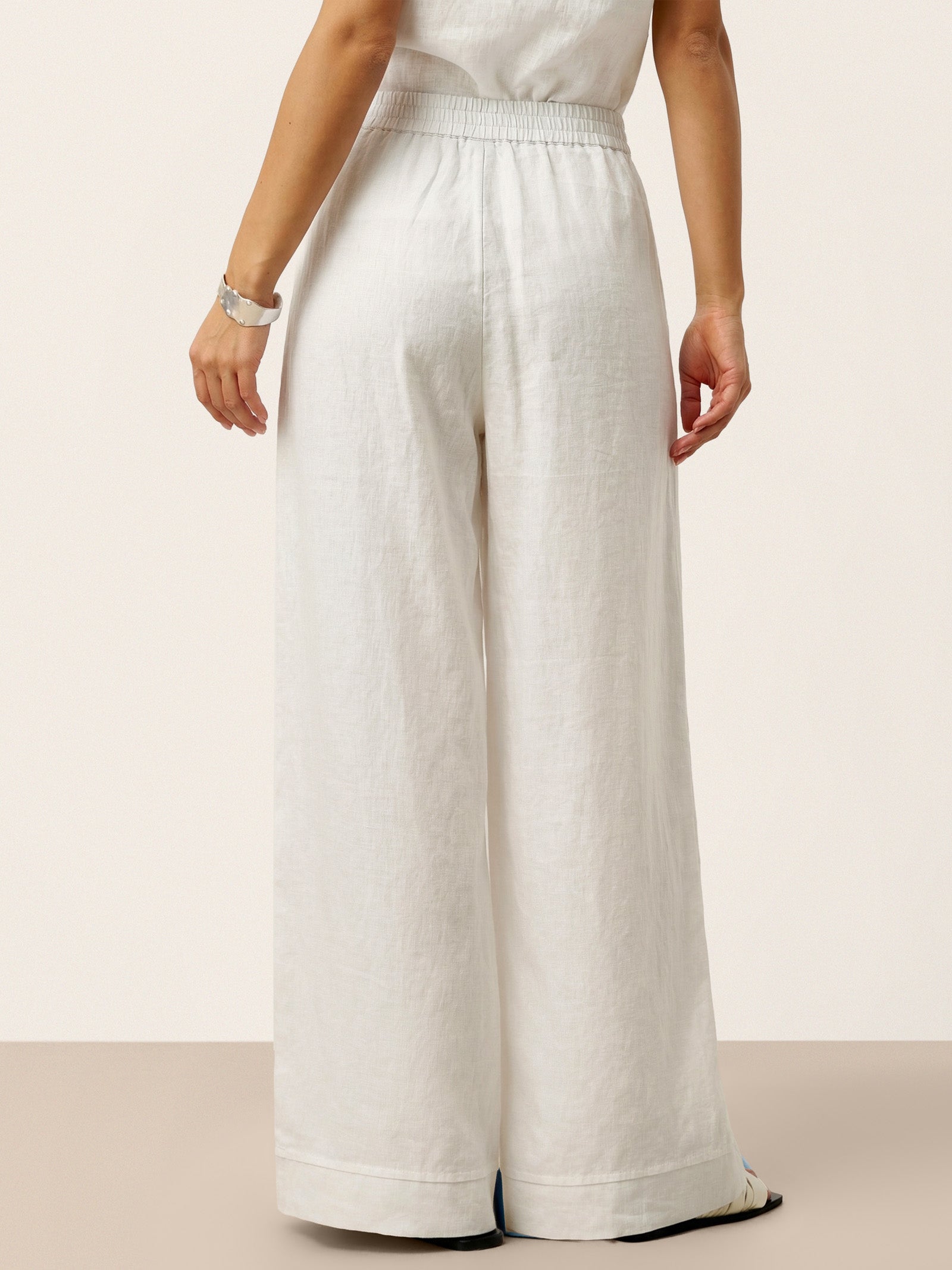 Beatrice | Pantaloni Rilassati in Lino con Pieghe Scolpite