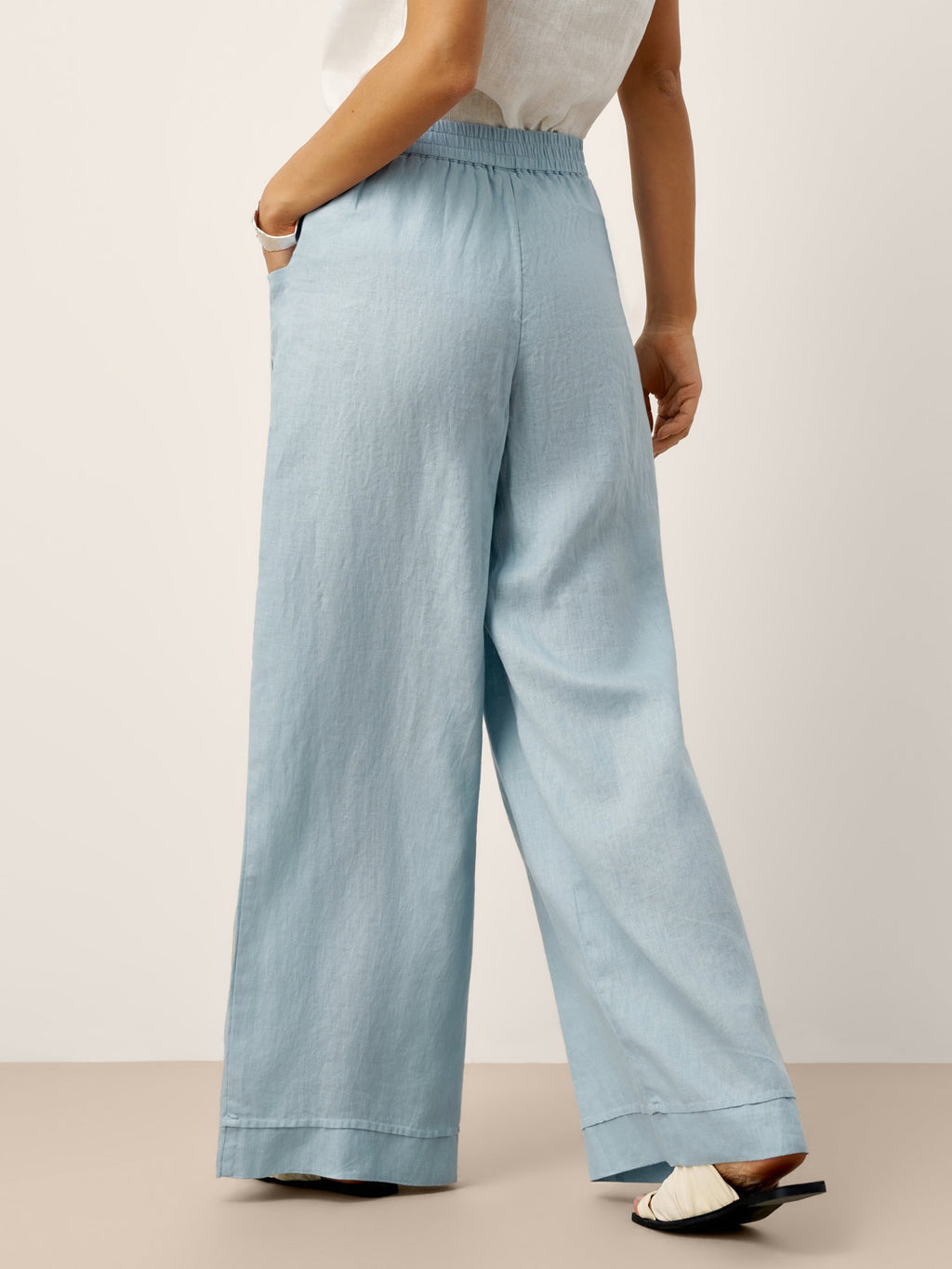 Beatrice | Pantaloni Rilassati in Lino con Pieghe Scolpite