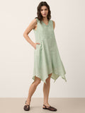 Alessia | Abito Mini in Lino con Scollo a V