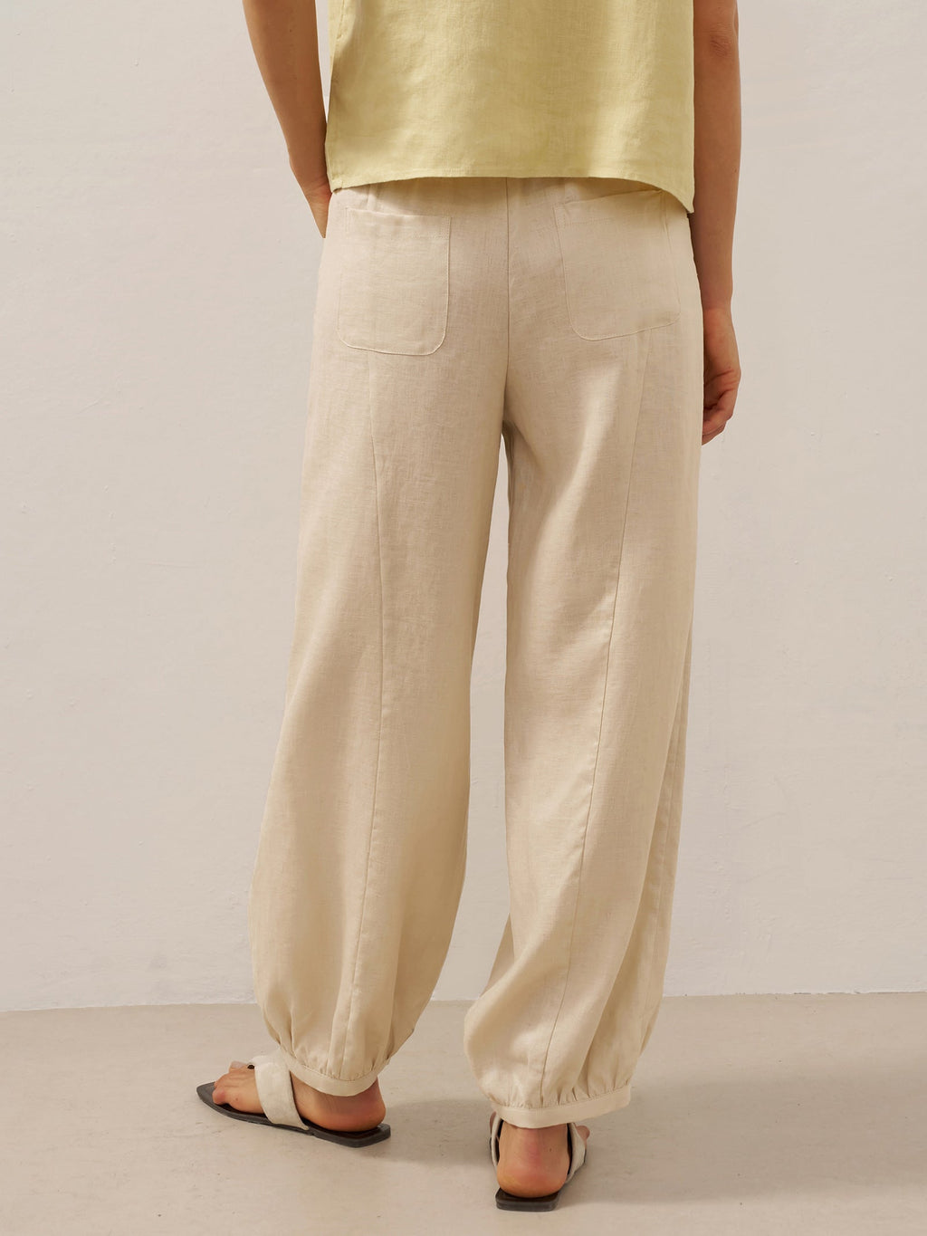 Giulia | Pantaloni in Lino con Vita Elastica Ampia