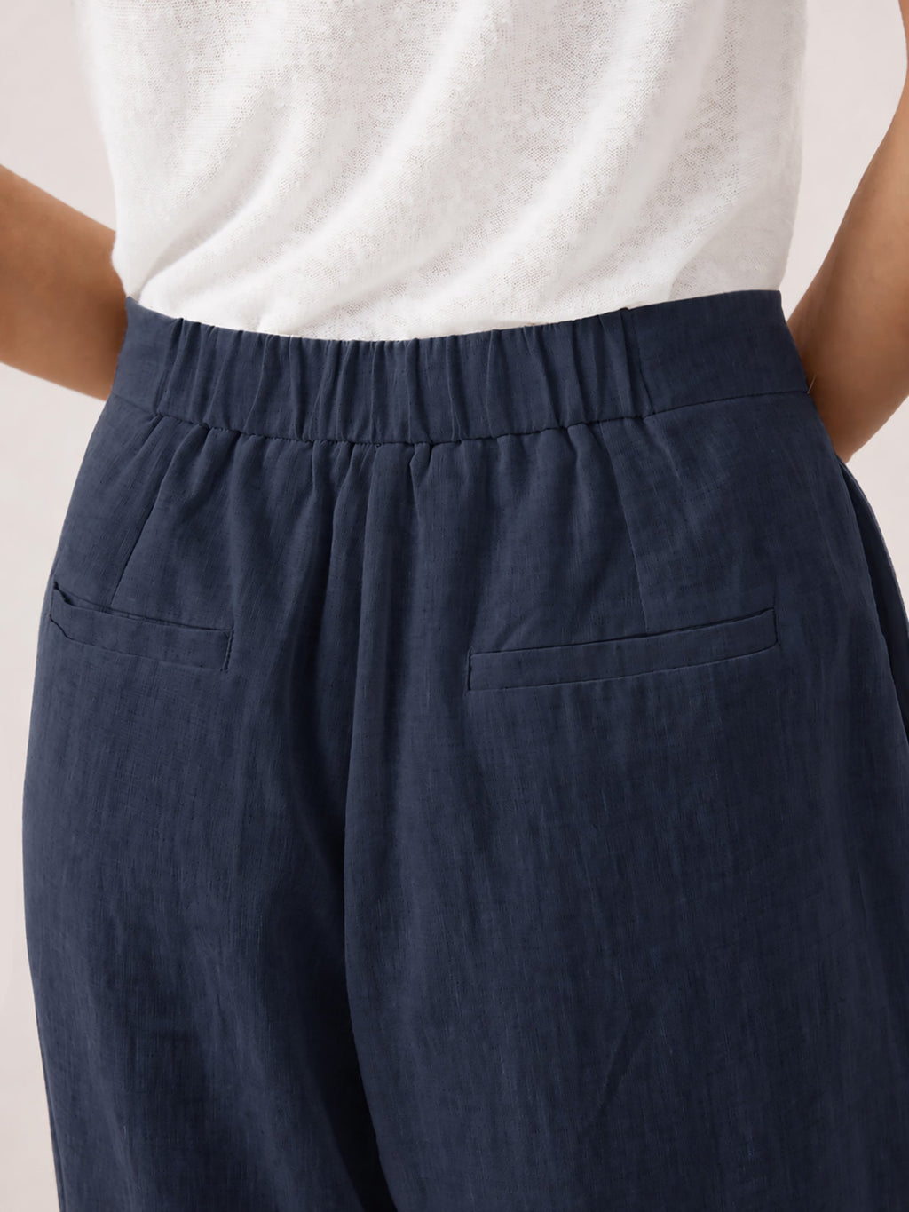 Francesca | Pantaloni in Lino con Bottoni e Spacchi Laterali