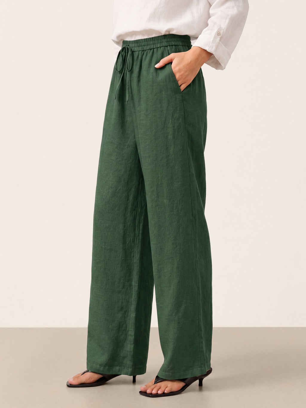 Pantaloni classici in lino al 100% LYON