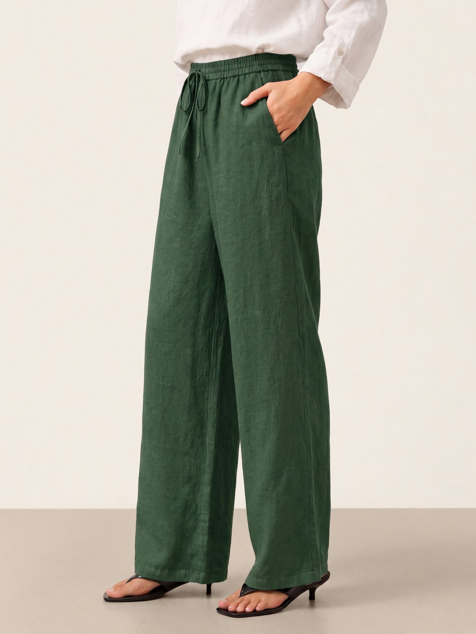 Pantaloni classici in lino al 100% LYON