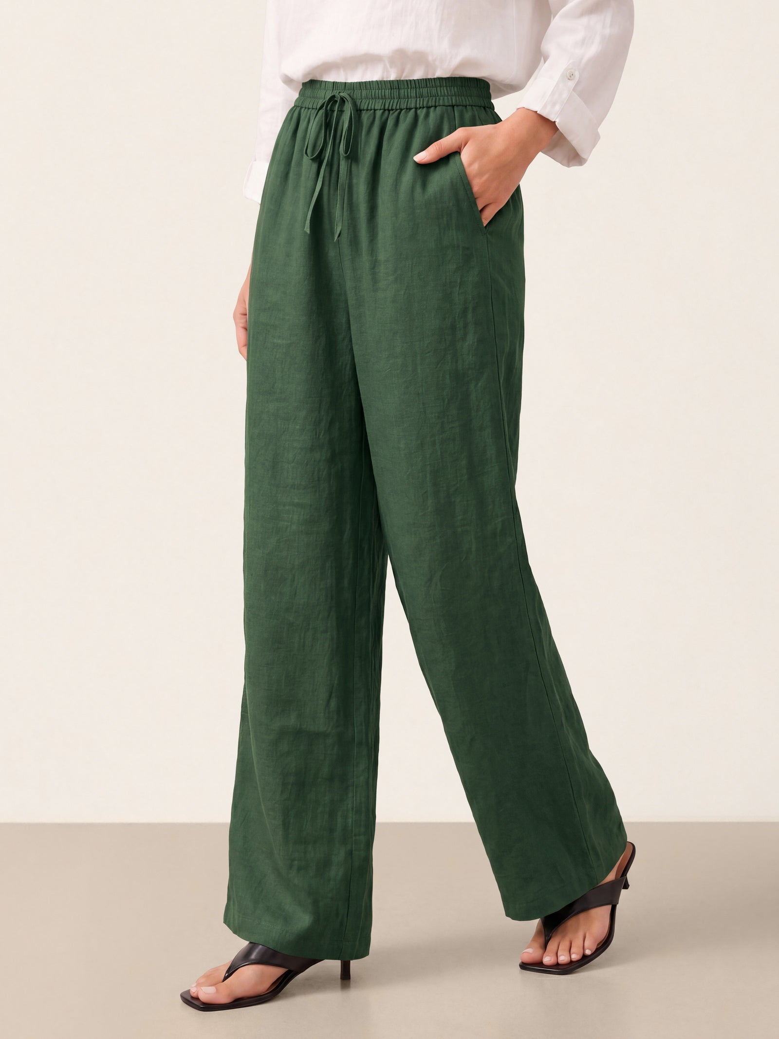 Pantaloni classici in lino al 100% LYON