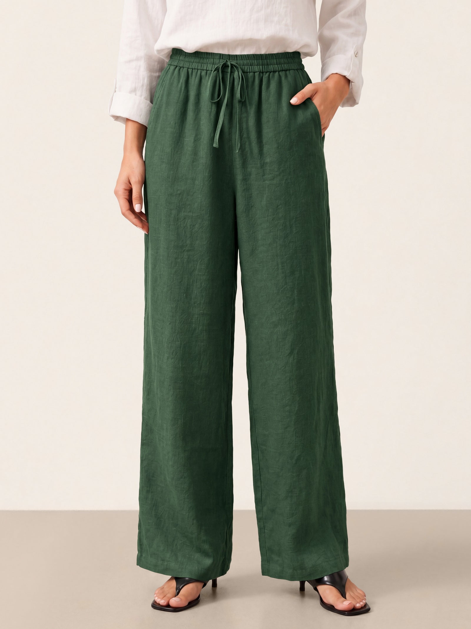 Pantaloni classici in lino al 100% LYON