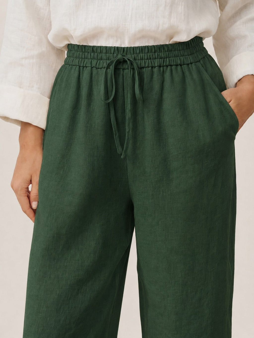 Pantaloni classici in lino al 100% LYON