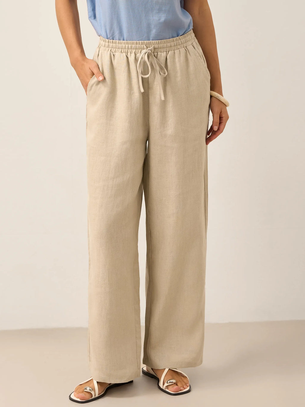 Pantaloni classici in lino al 100% LYON