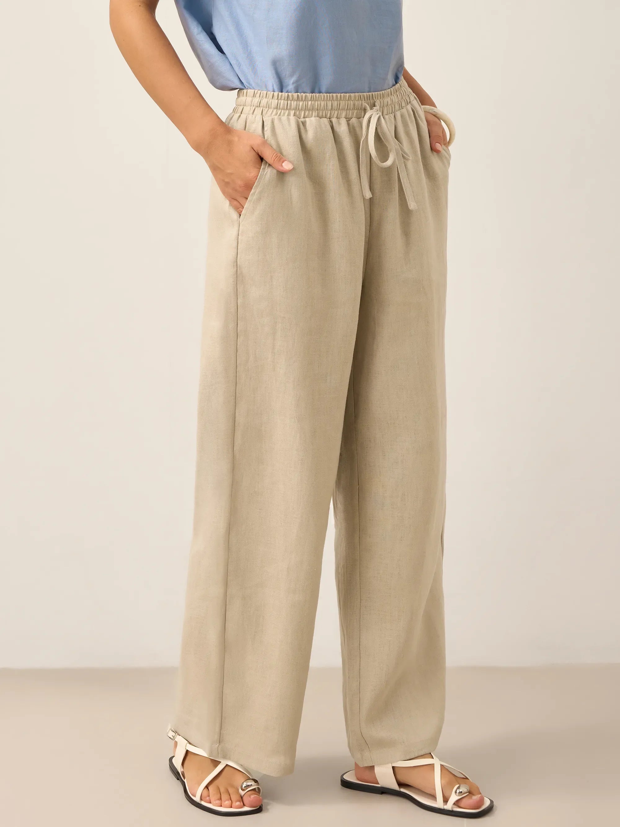 Pantaloni classici in lino al 100% LYON