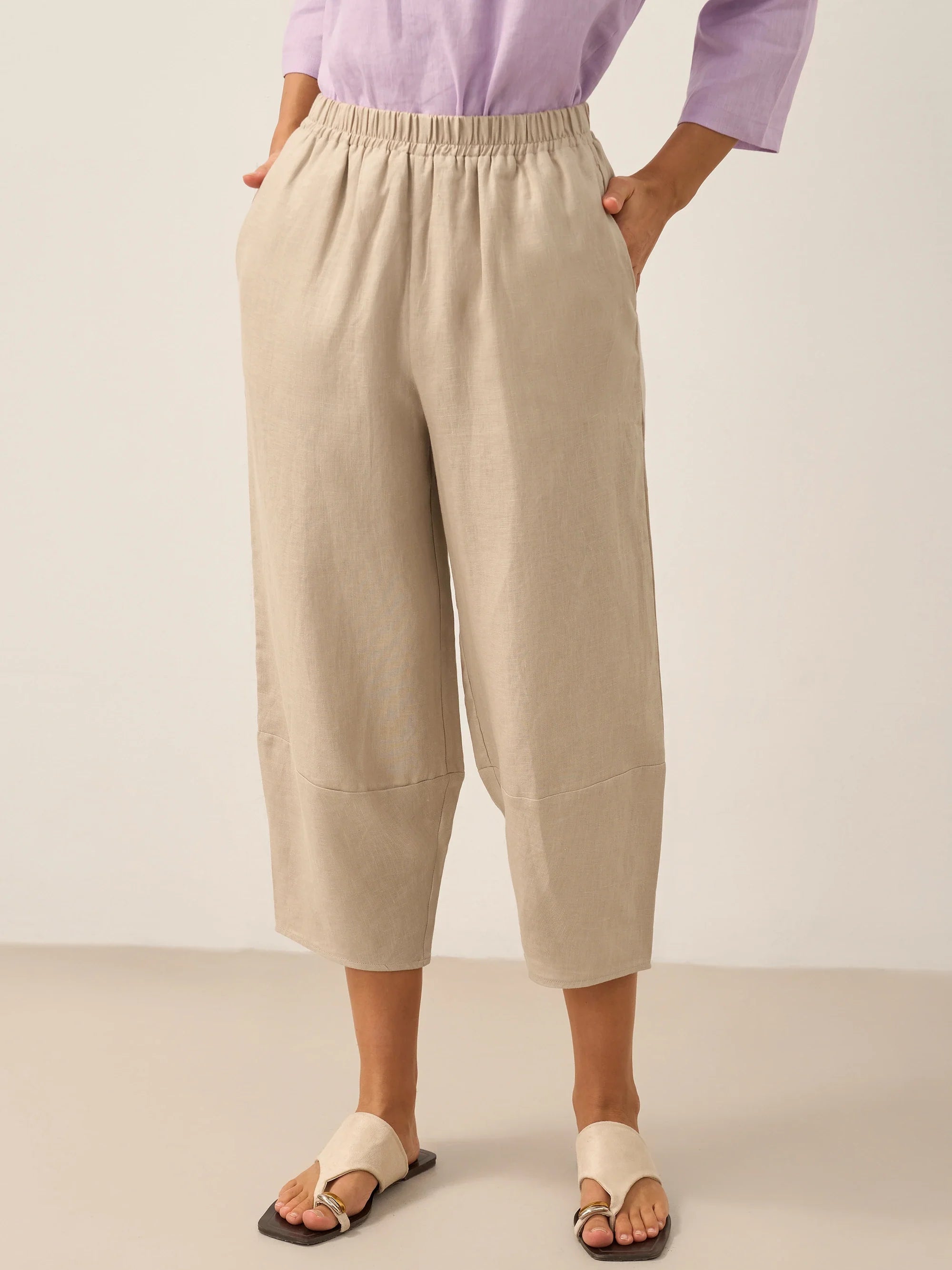 Martina | Pantaloni in Lino con Vestibilità Rilassata