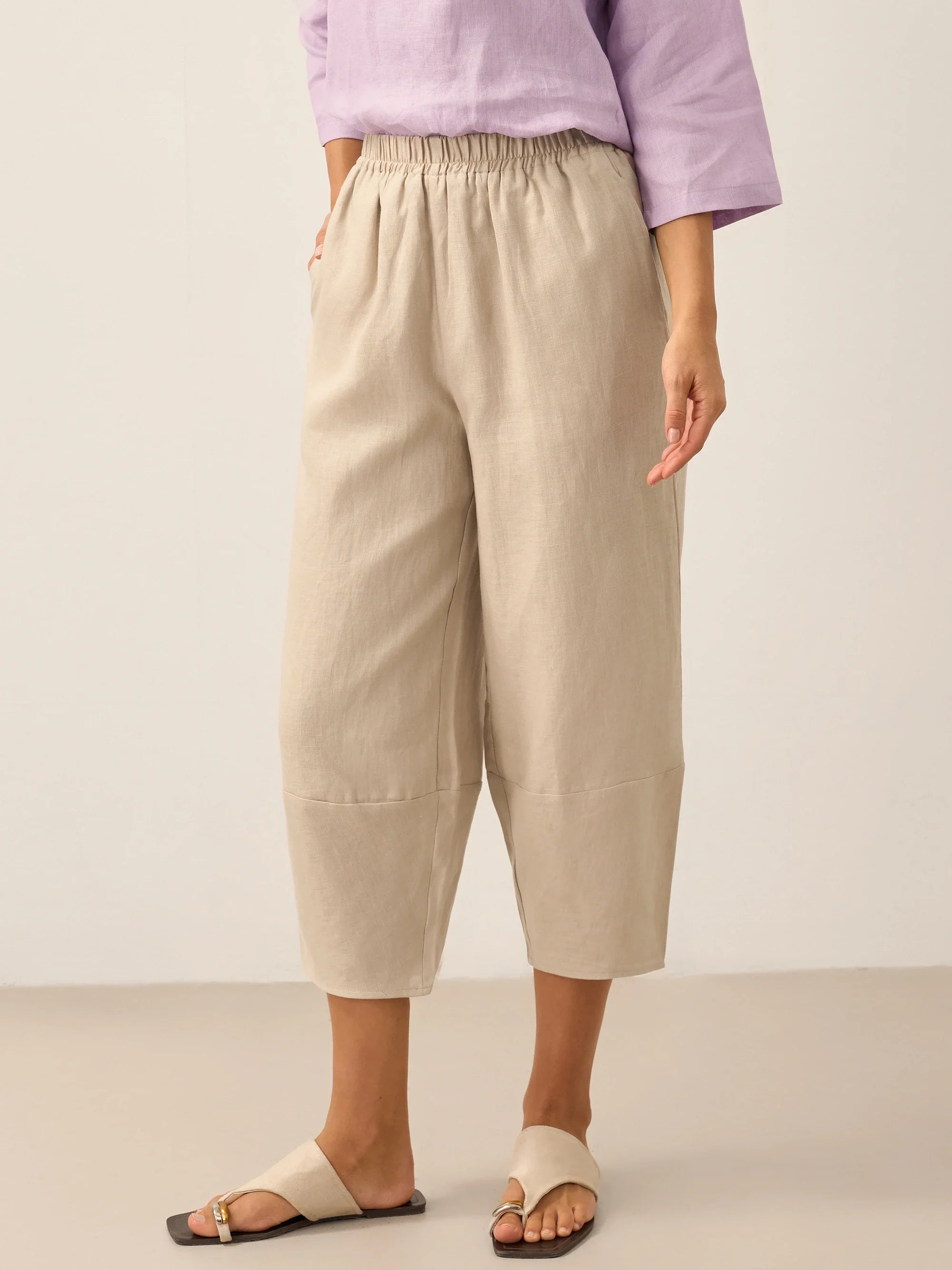 Martina | Pantaloni in Lino con Vestibilità Rilassata