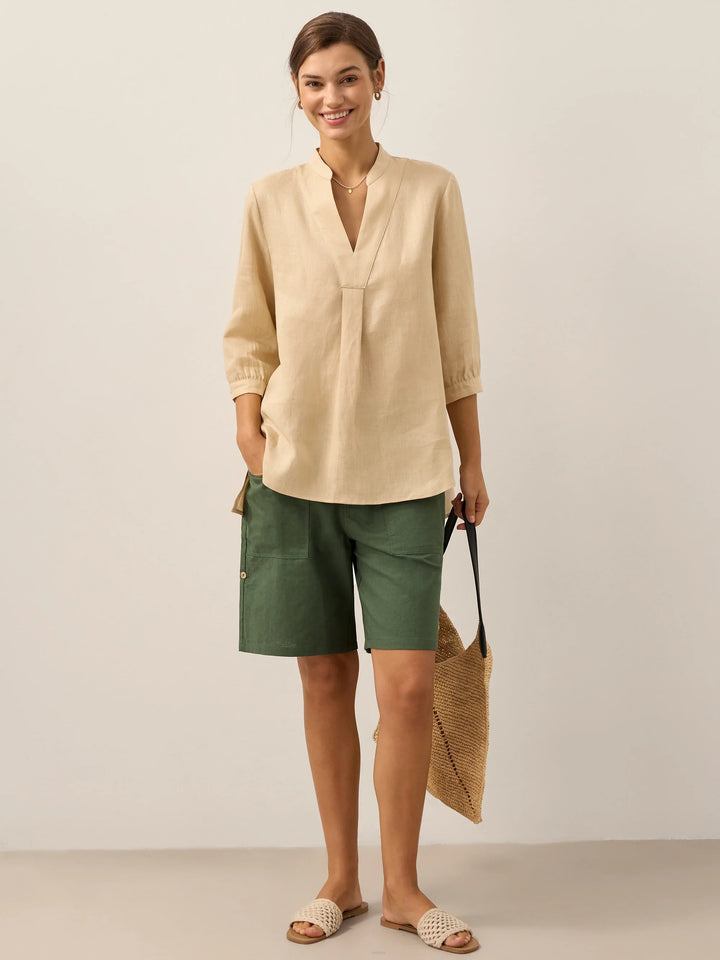 Joanna | Camicia Classica in Lino