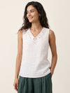 Serena | Canotta in Lino con Motivo Paisley