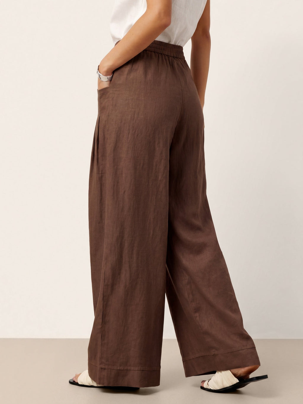 Beatrice | Pantaloni Rilassati in Lino con Pieghe Scolpite