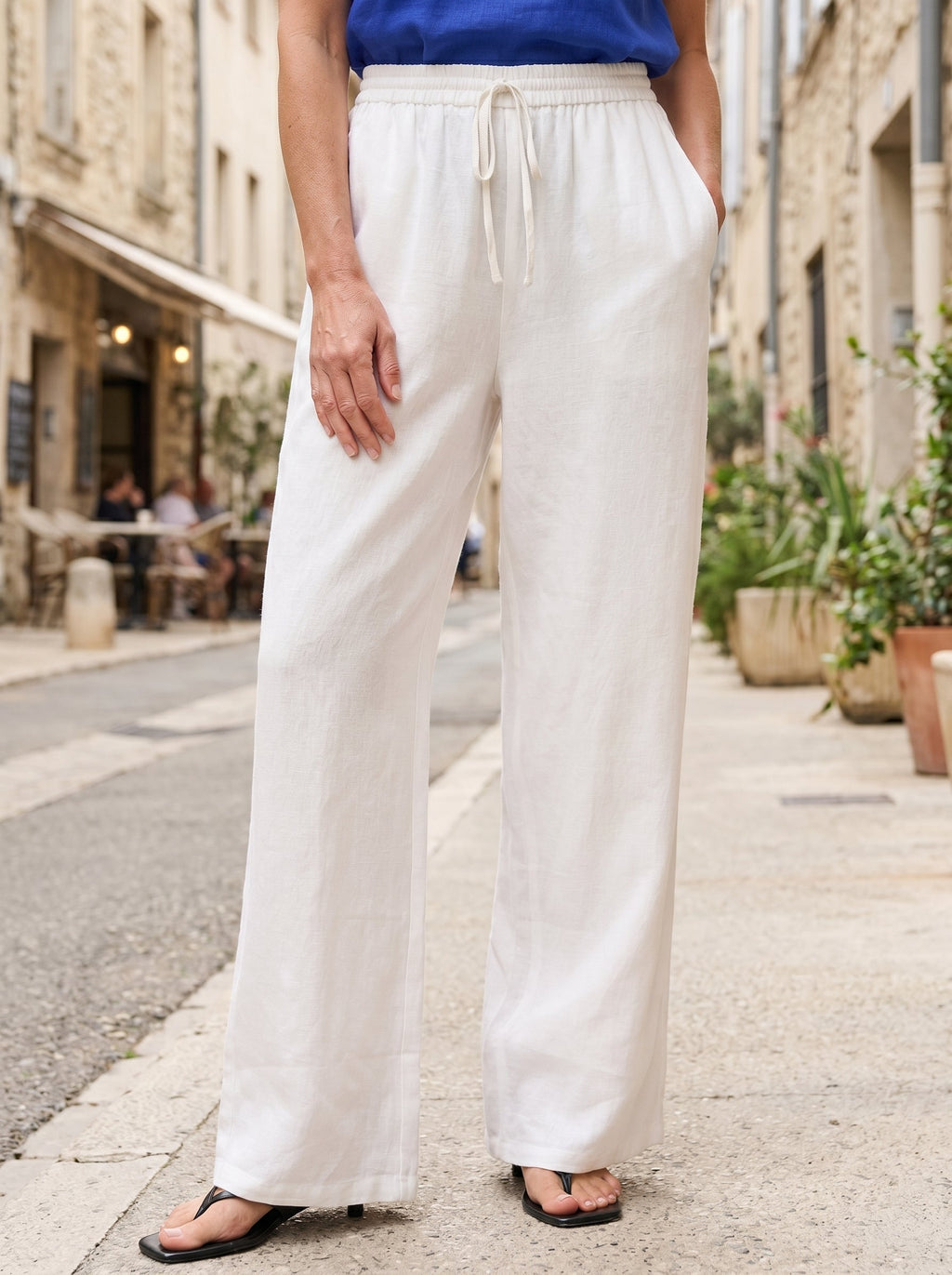 Pantaloni classici in lino al 100% LYON