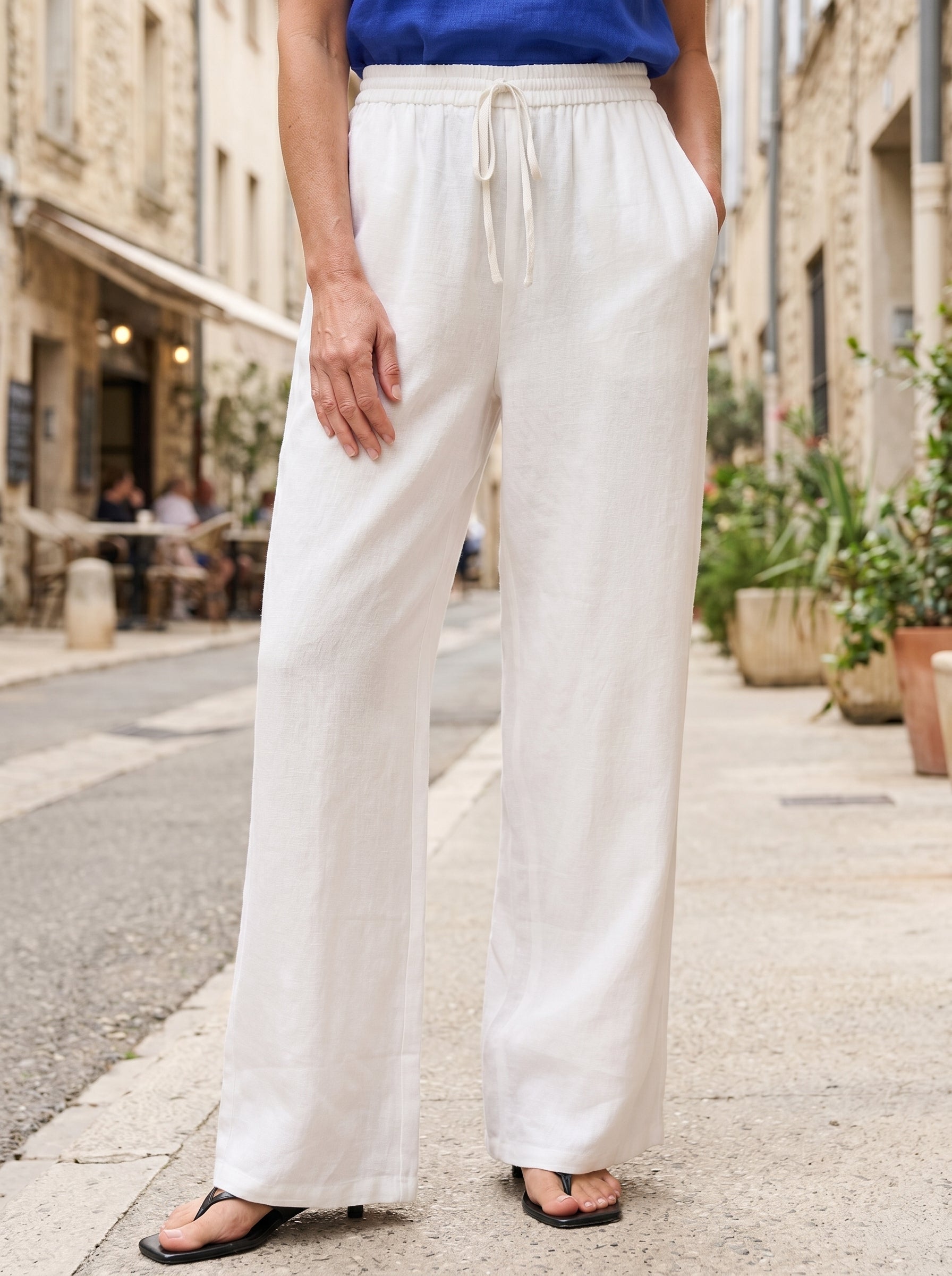 Pantaloni classici in lino al 100% LYON