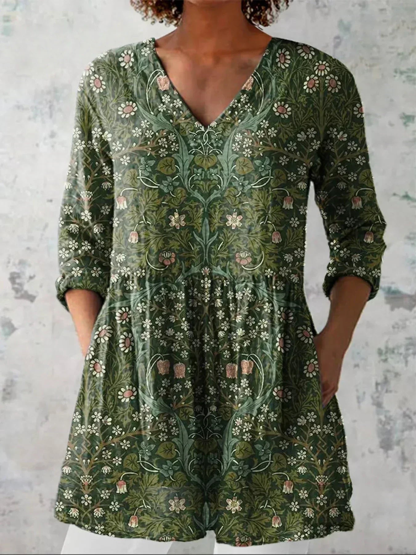 Ginevra | Blusa Floreale Scollo a V