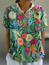 Chiara | Blusa Floreale con Colletto