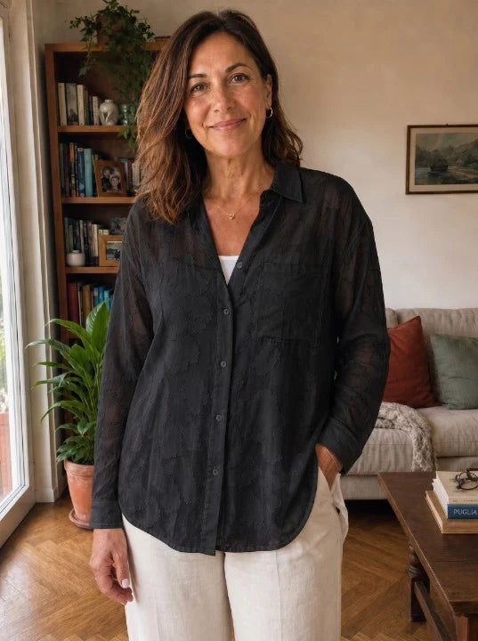 Blusa Jacquard Floreale