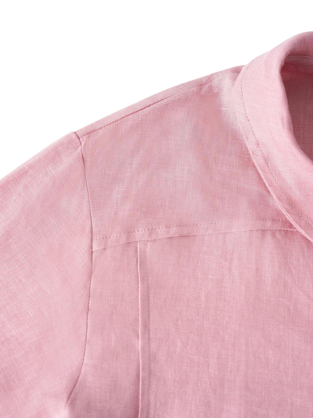 Giada | Top in Lino con Scollo a V e Maniche Corte