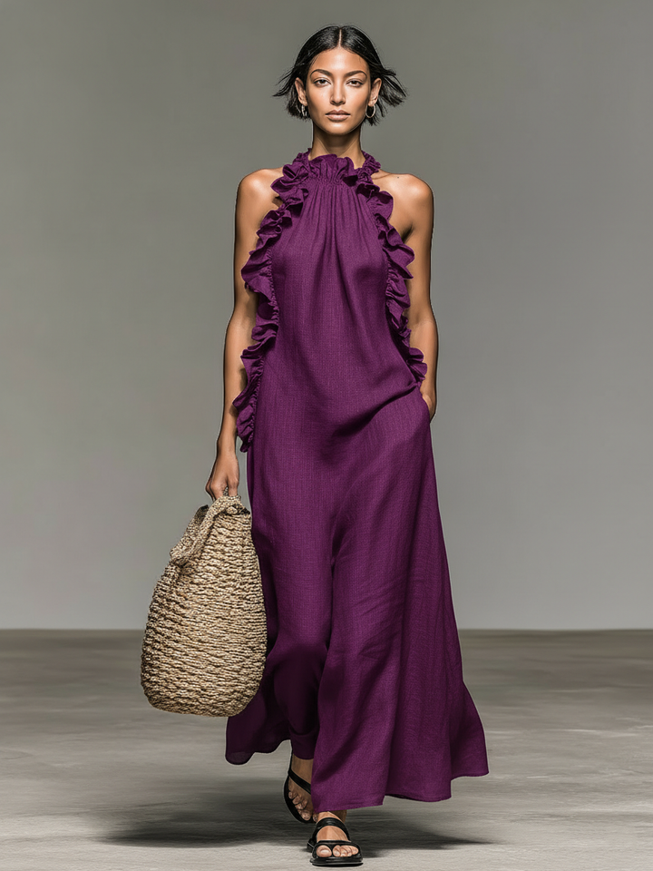 Abito maxi con tasche - dettaglio