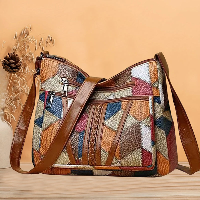 Borsa a tracolla geometrica Giuliana in ecopelle - vista principale