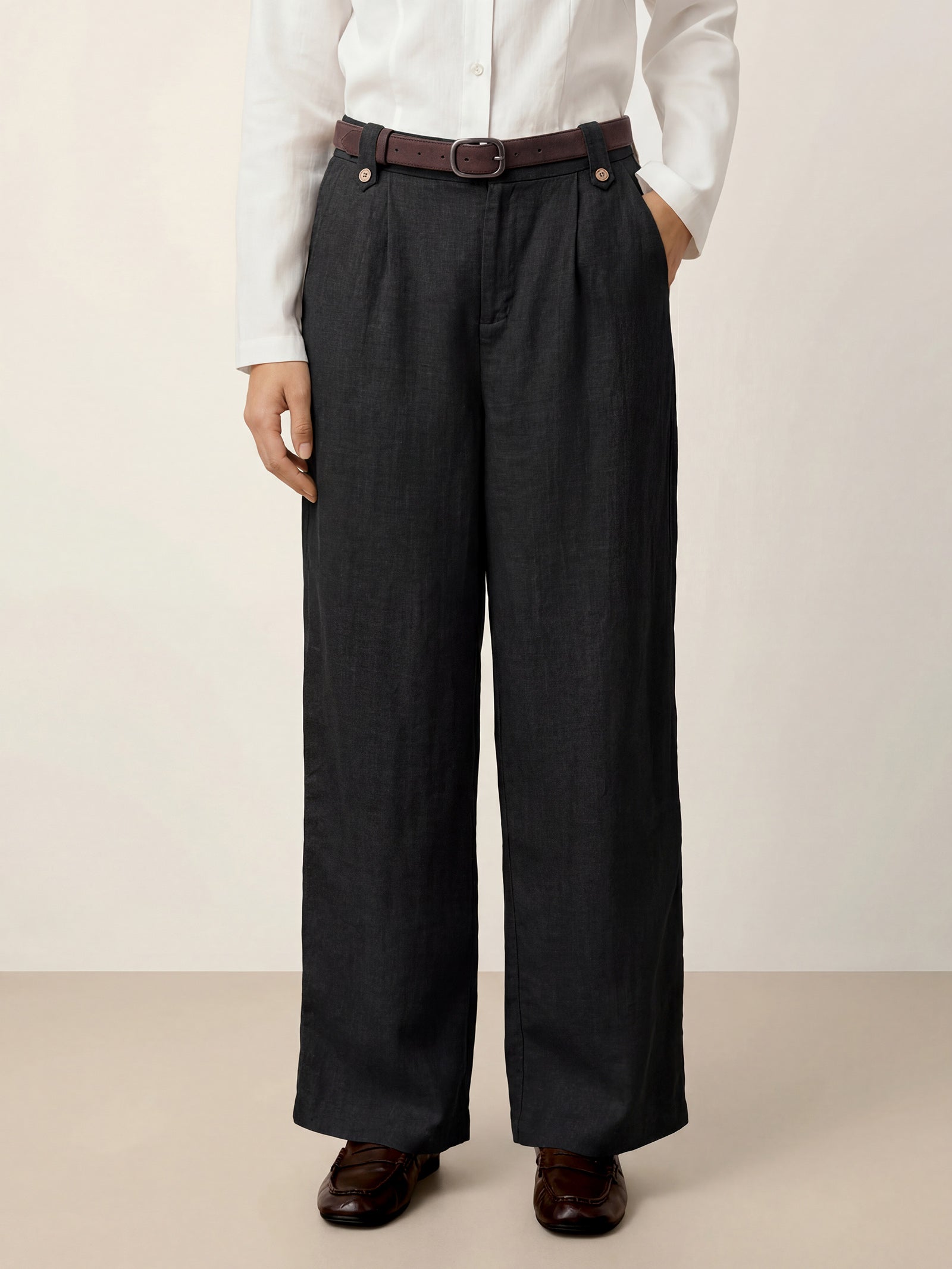 Isabella | Pantaloni Palazzo in Lino e Lyocell