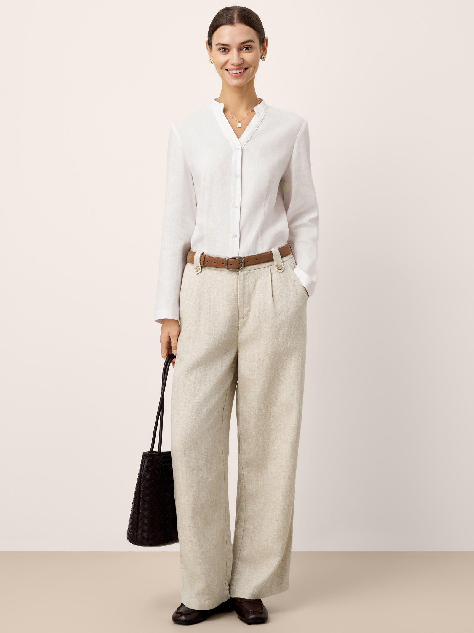 Isabella | Pantaloni Palazzo in Lino e Lyocell