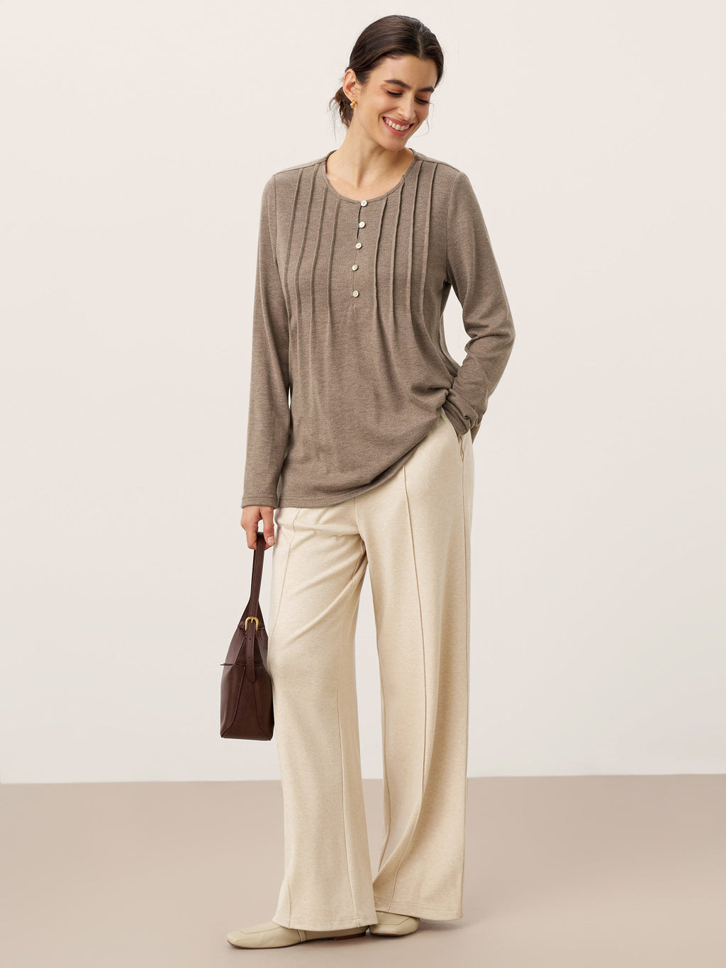 Camilla | Pantaloni Dritti in Lyocell con Pince