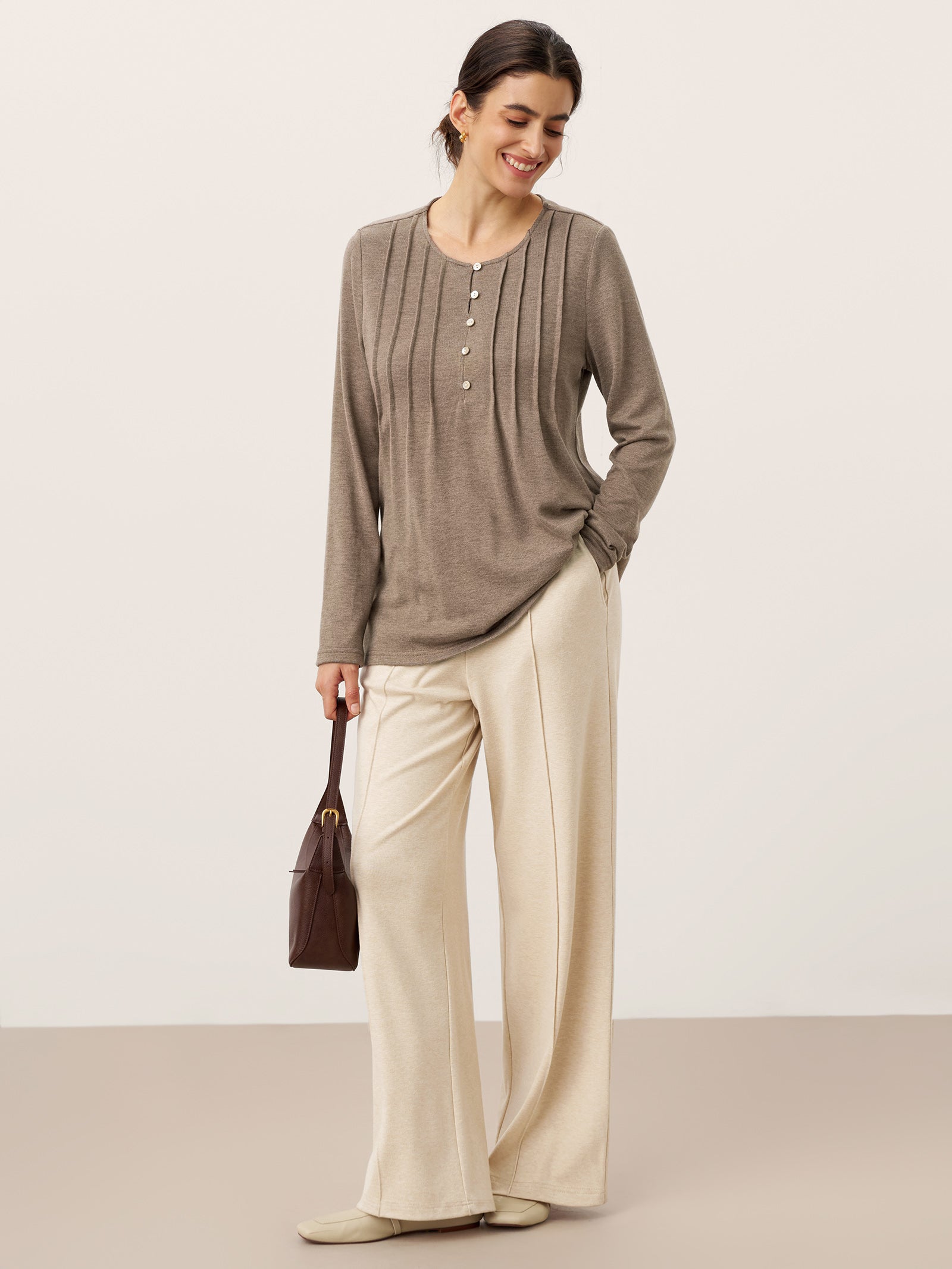 Camilla | Pantaloni Dritti in Lyocell con Pince