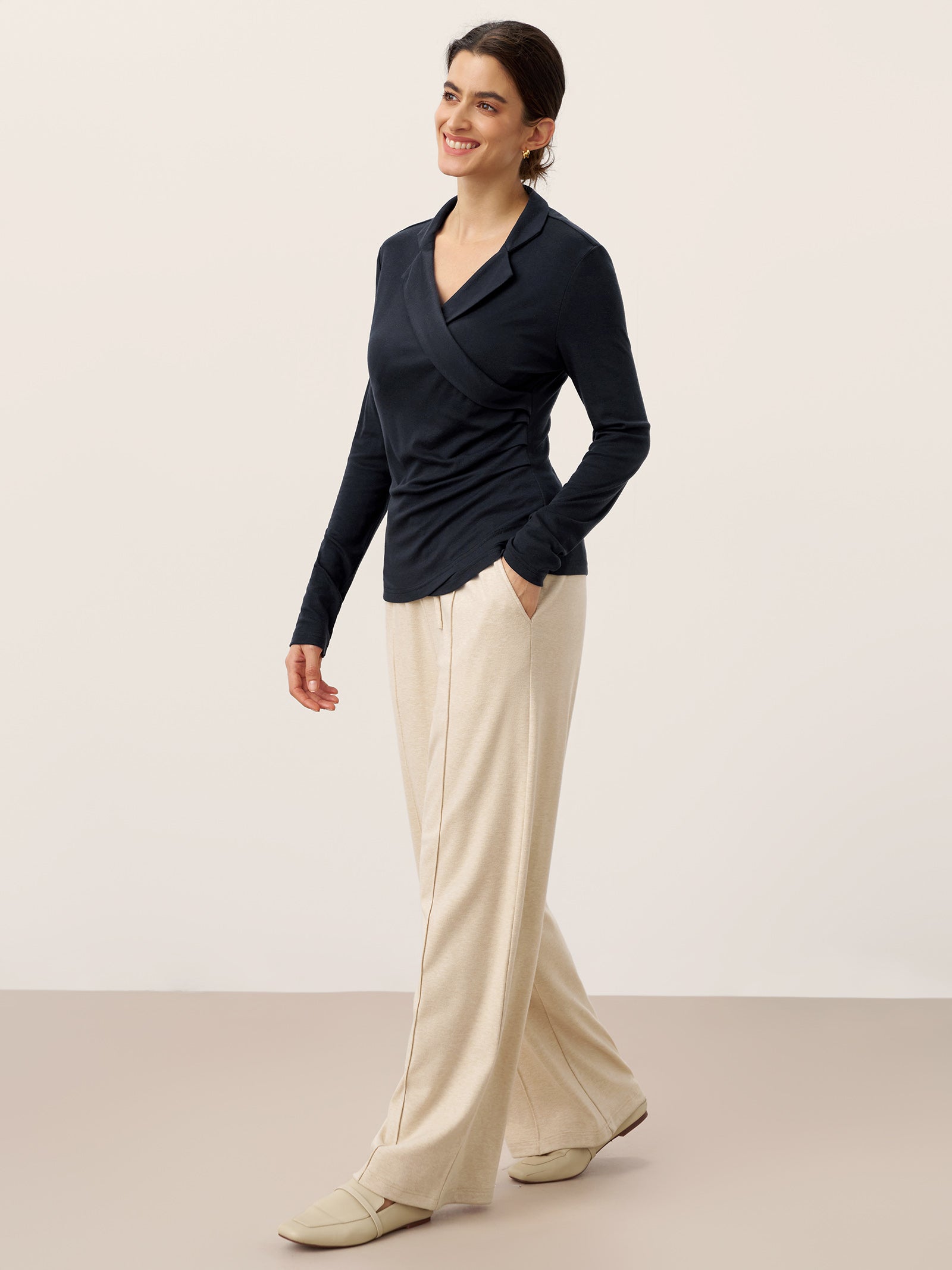 Camilla | Pantaloni Dritti in Lyocell con Pince