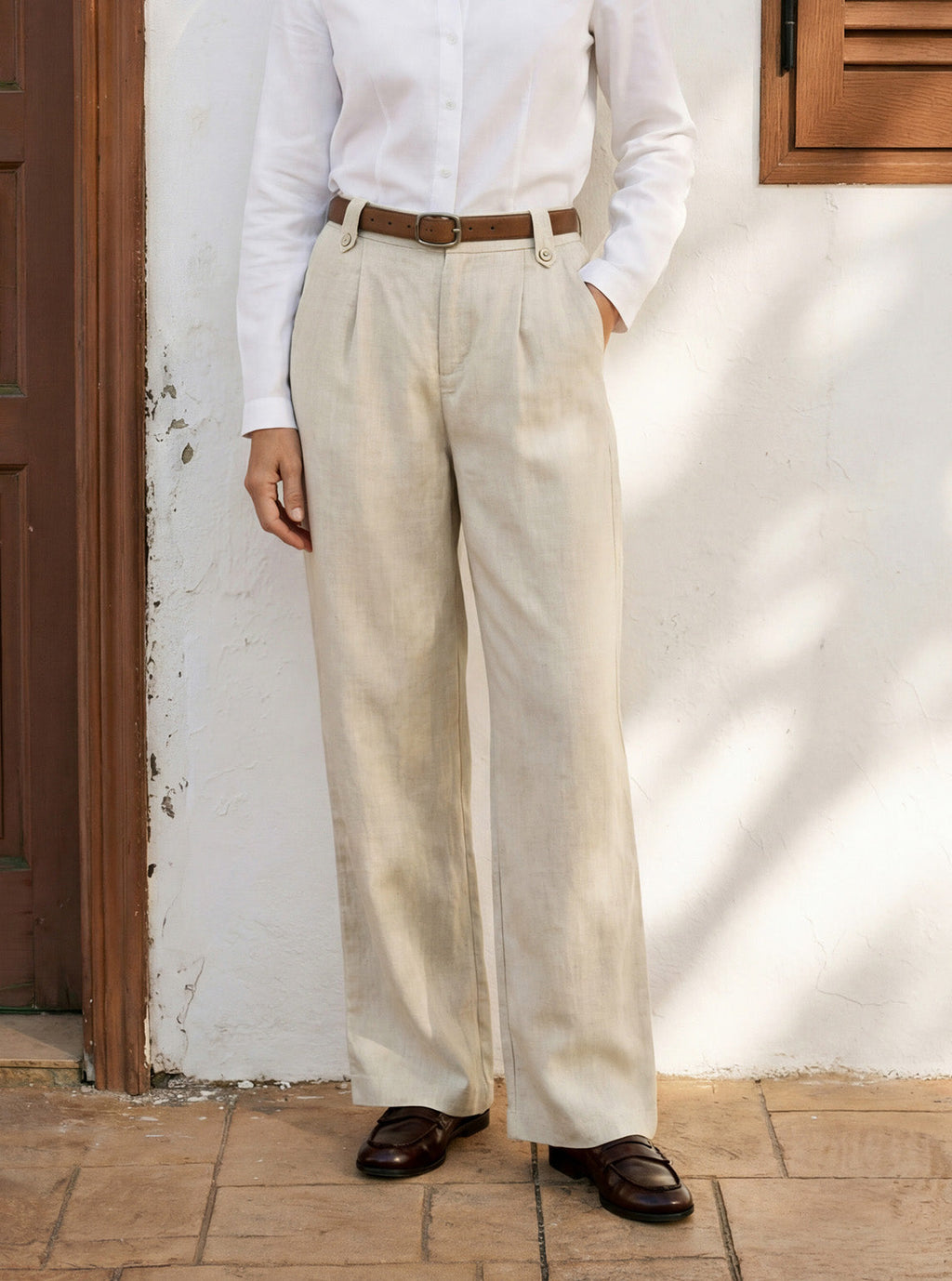 Isabella | Pantaloni Palazzo in Lino e Lyocell