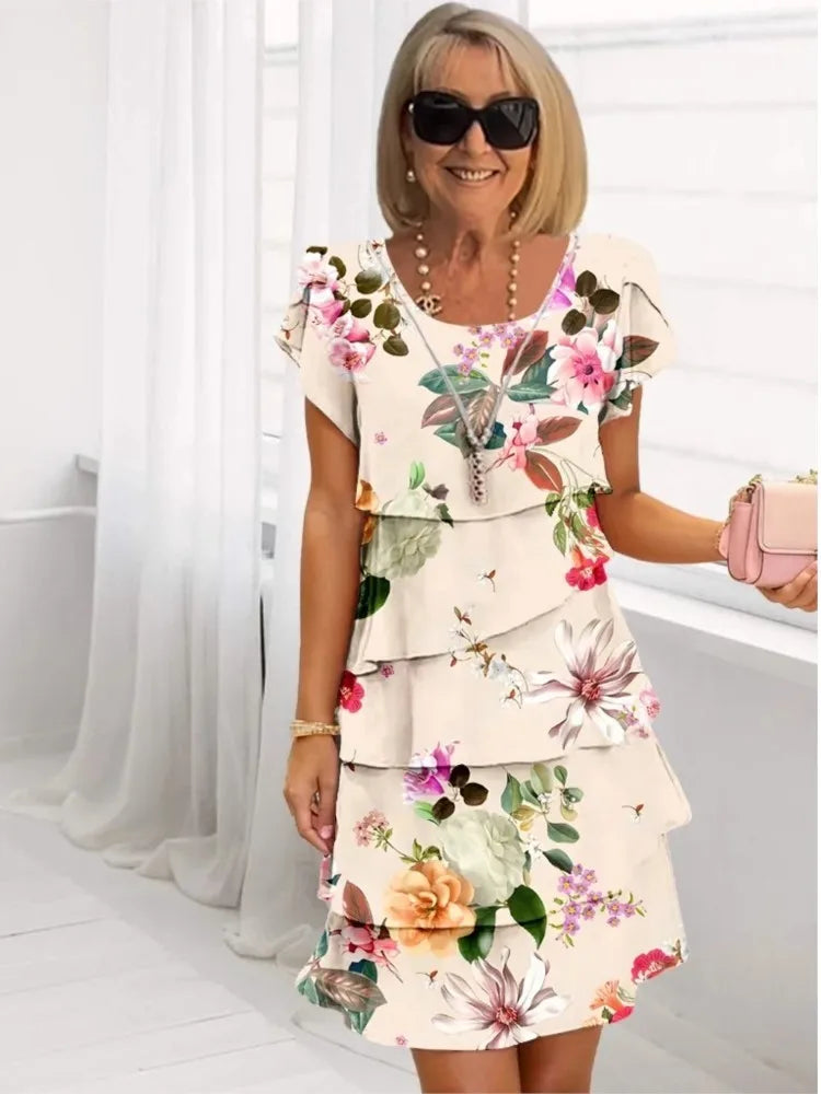 Aurora | Abito Elegante Fluido con Volant