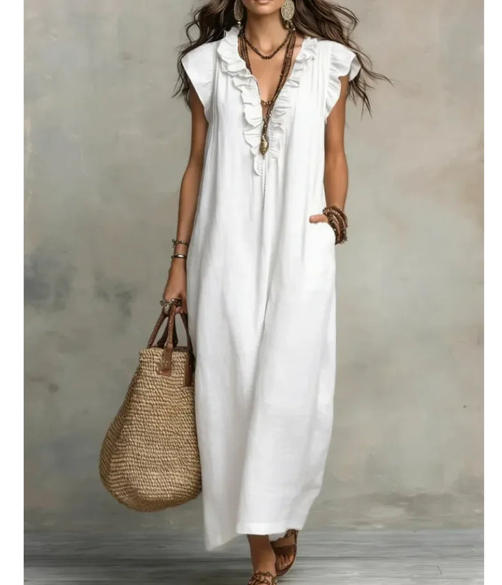 Valentina | Abito Maxi Bohemien con Volant