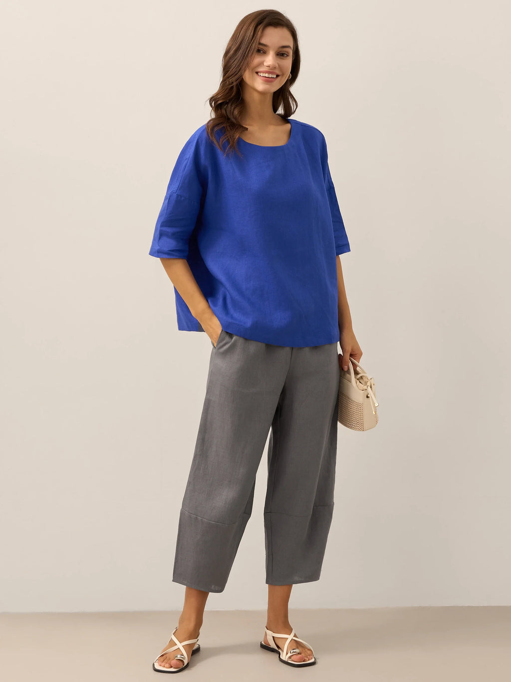 Martina | Pantaloni in Lino con Vestibilità Rilassata