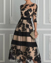 Beatrice | Abito Midi in Pizzo Floreale