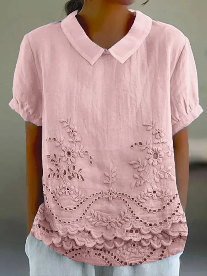 Chiara | Blusa Floreale con Colletto