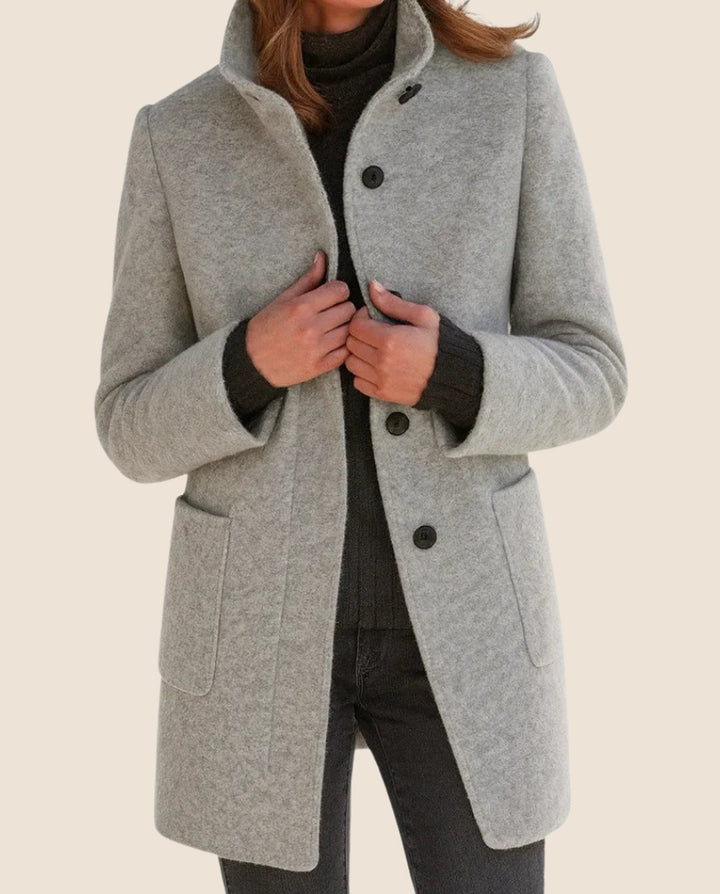 Cappotto midi in misto lana Eleonora, colore grigio