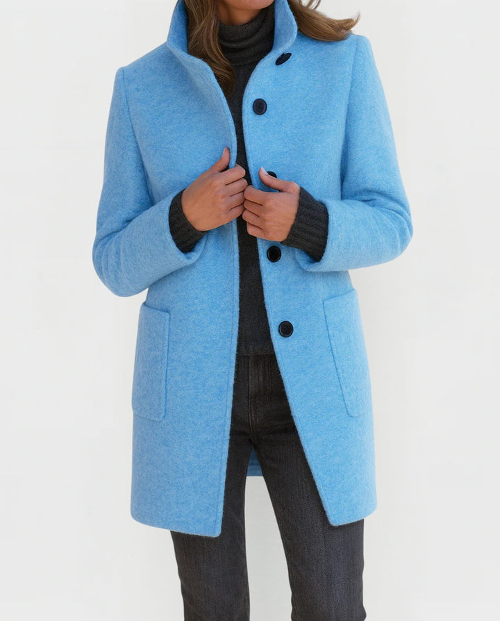 Cappotto midi Eleonora, colore blu chiaro