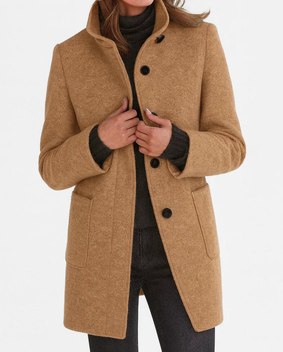 Cappotto midi Eleonora, colore kaki
